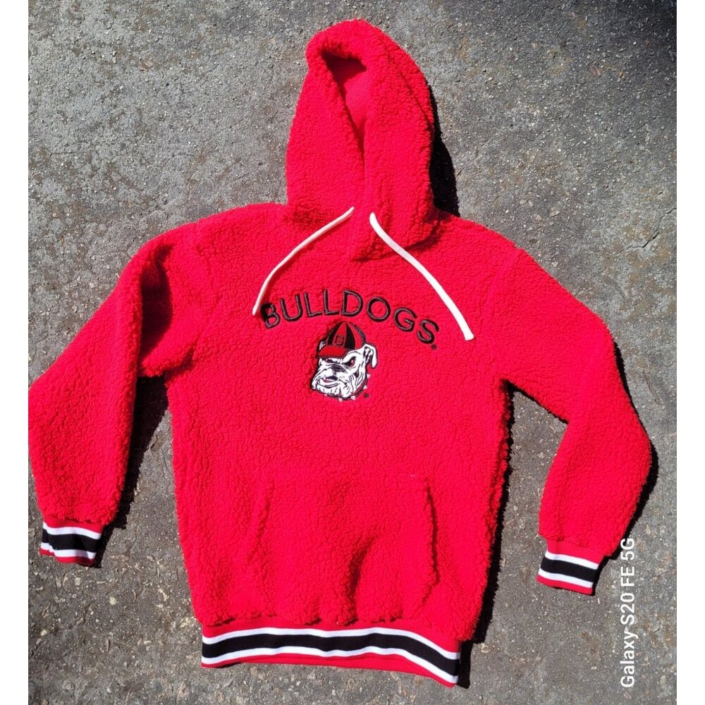 Georgia Bulldogs Small Hoodie Women G-III 4Her Carl Banks Red UGA Sherpa